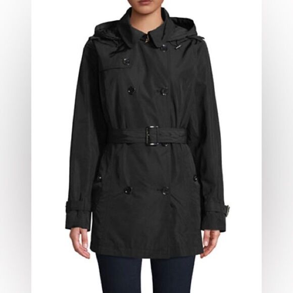 Michael Kors Packable Trench Coat-BLACK-Medium - Picture 1 of 5